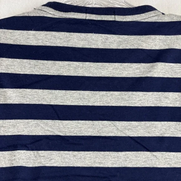Polo Ralph Lauren, Striped T-Shirt, Gray and Dark Blue, Crew Neck, - Picture 7 of 11